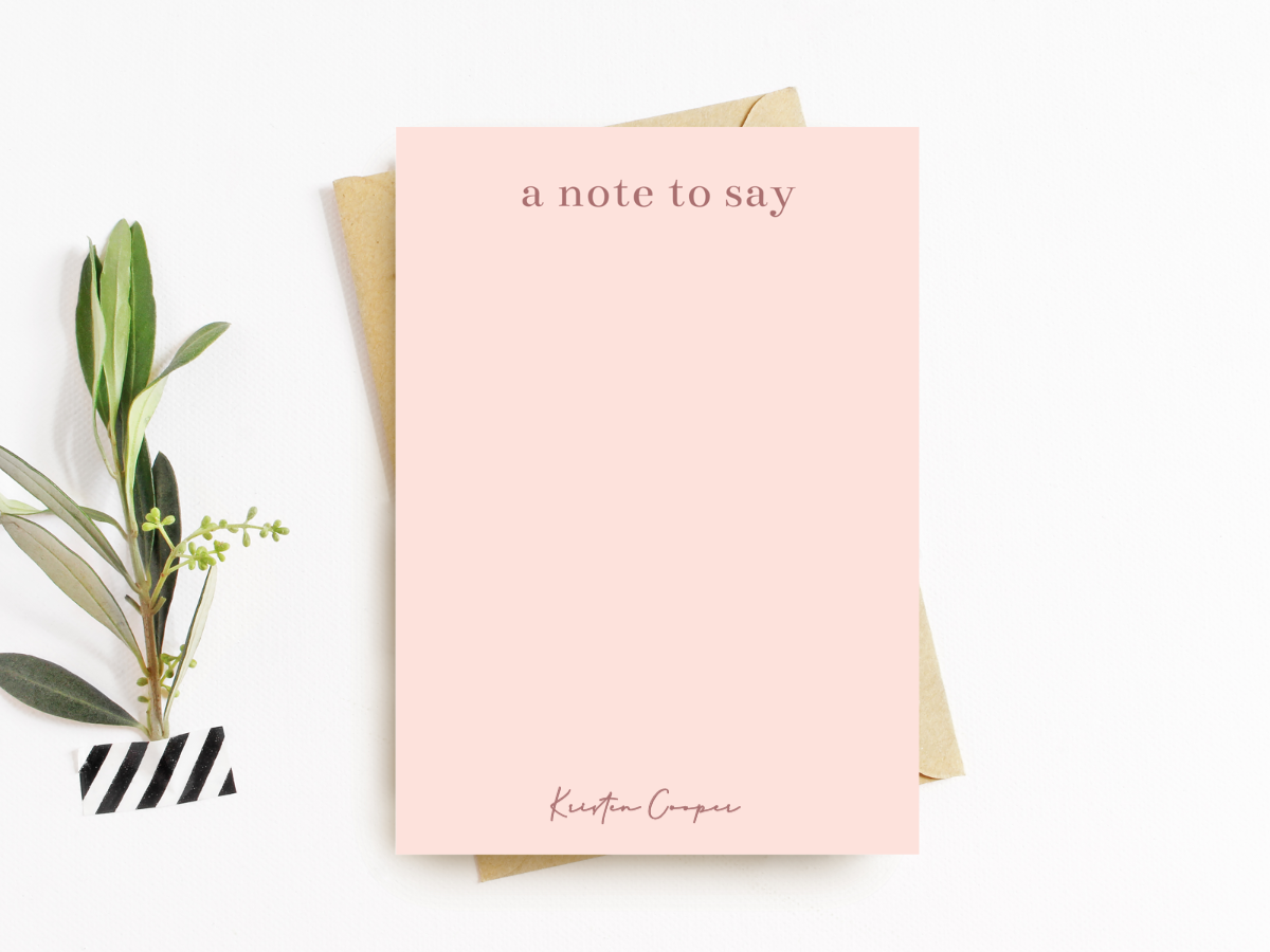 A Note To Say Notecards & Envelopes