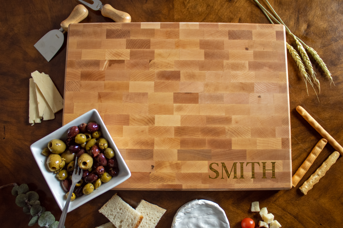 Personalized Medium End Grain Butcher Block
