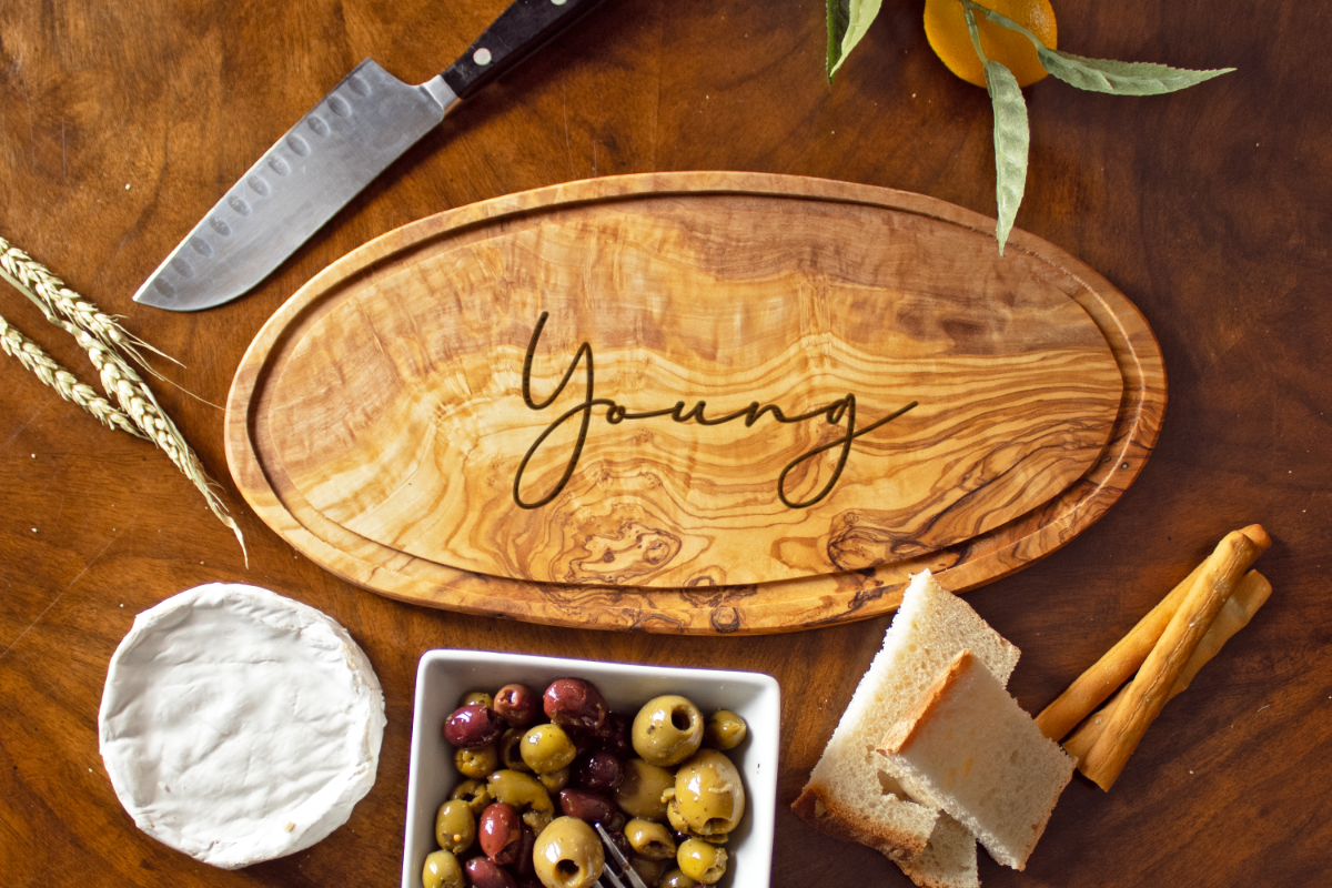 Personalized Large Olive Wood Board