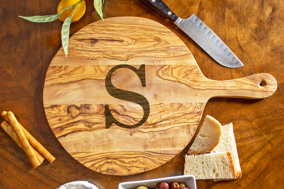 Personalized Olive Wood Pizza Board