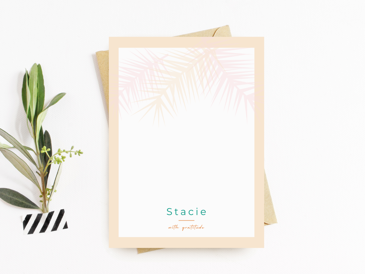 Peach Notecards & Envelopes