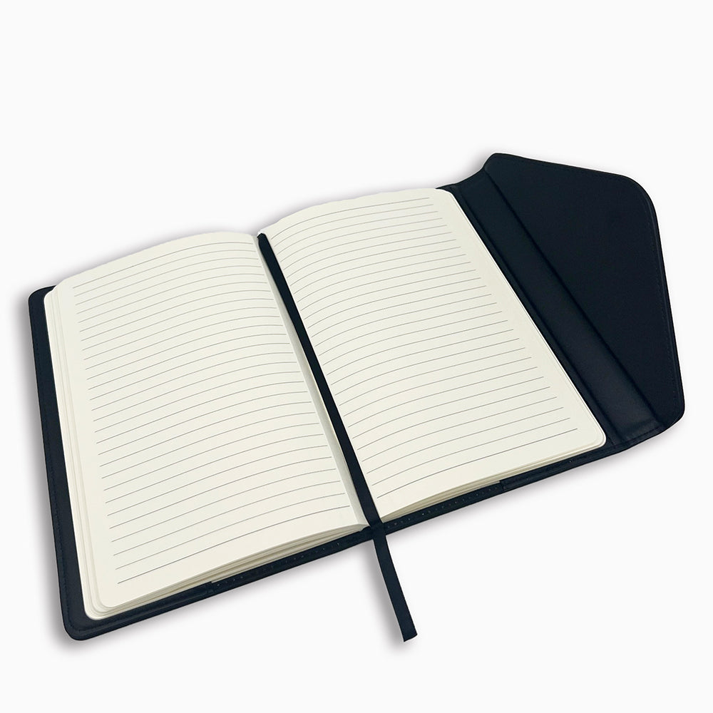 Personalized Black Magnetic Flap Journal