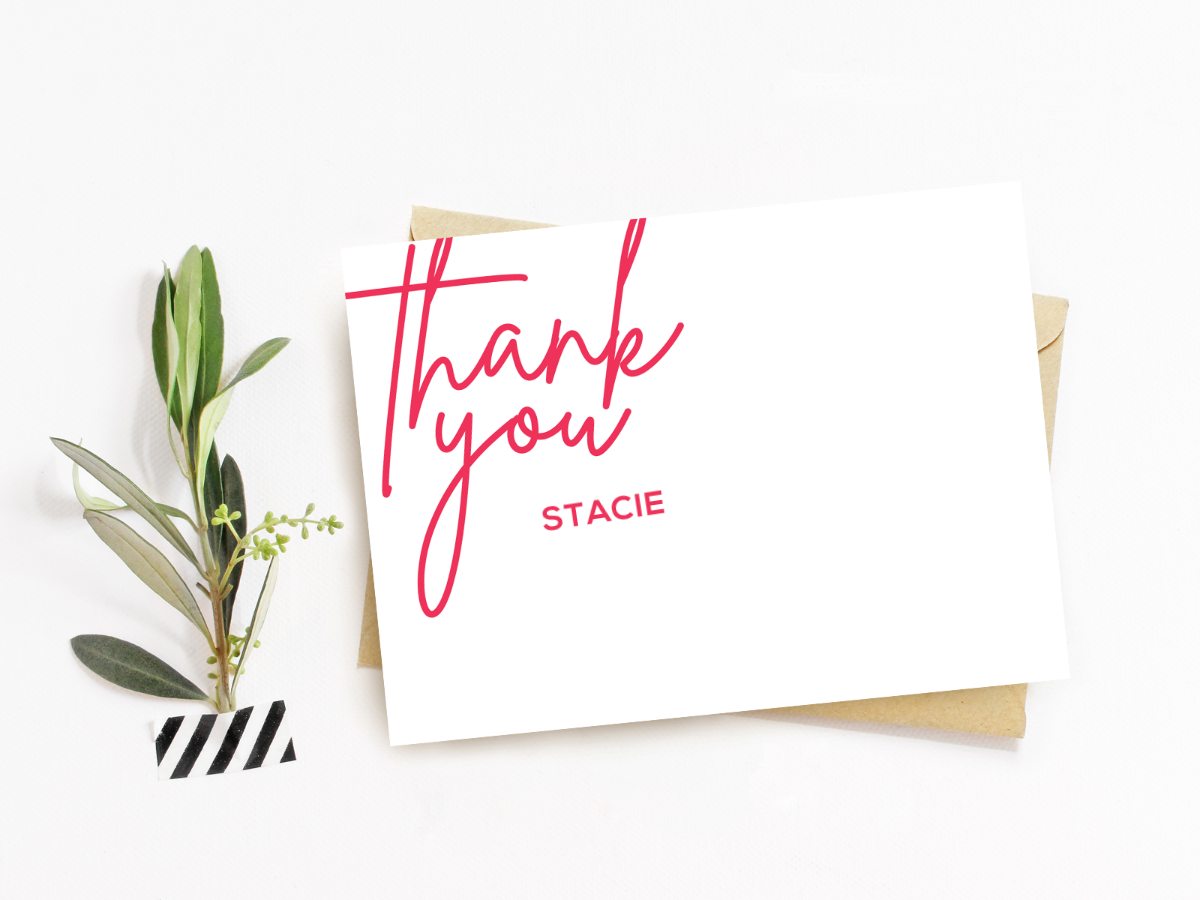 Red Thank You Mini Notecards