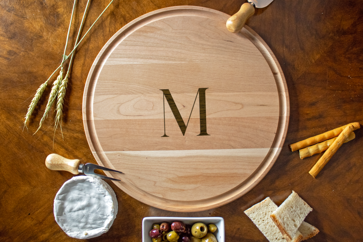 Personalized Round Charcuterie Board