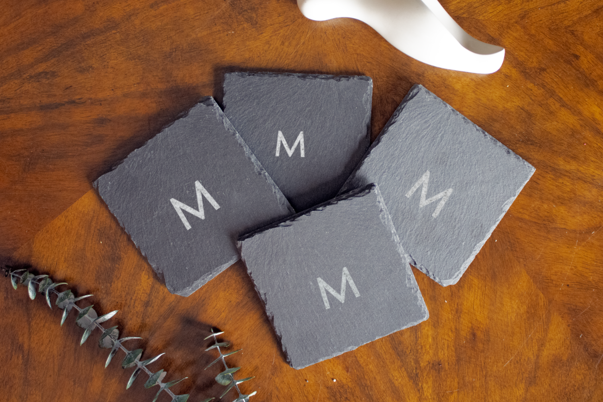 Personalized Square Slate Coasters